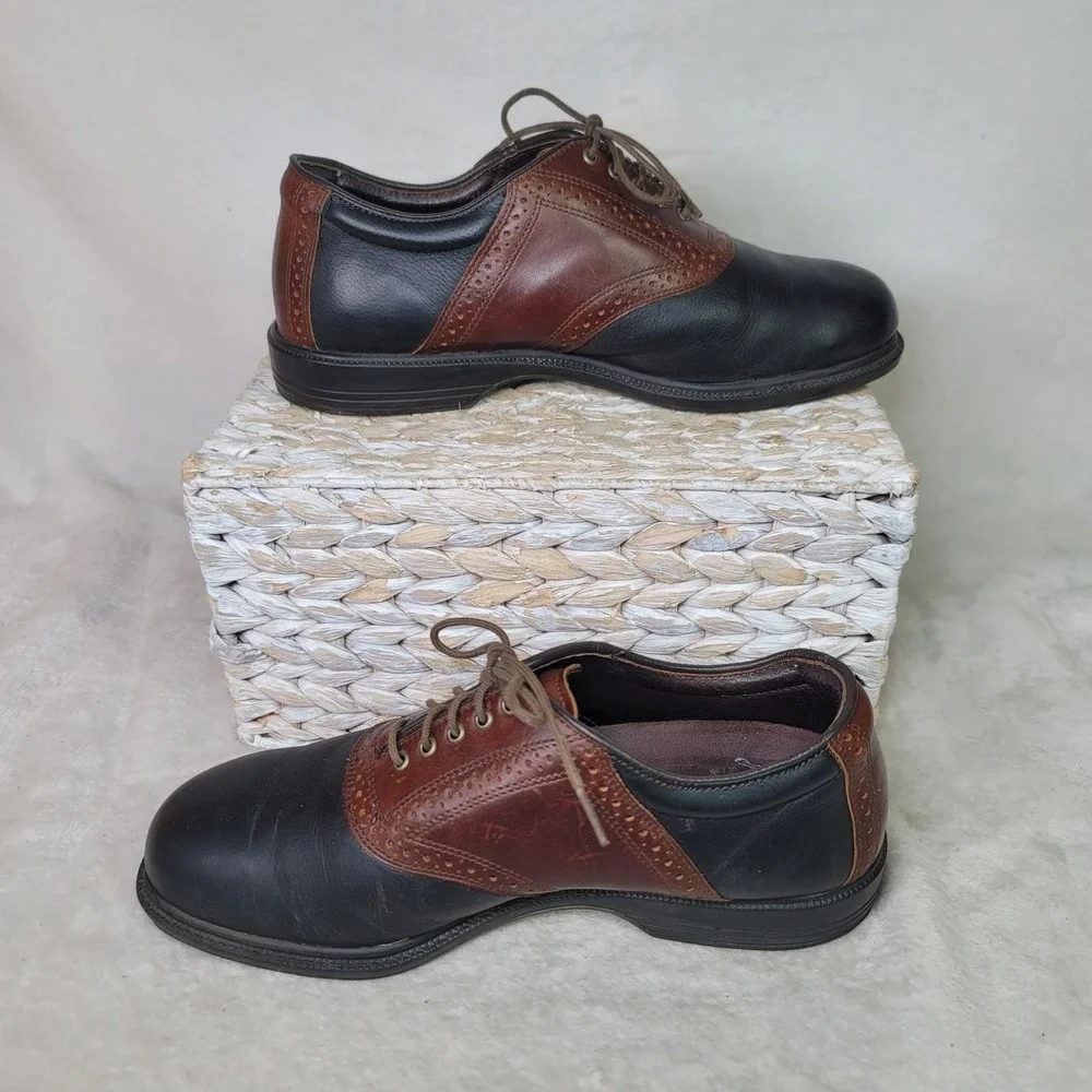 Jack Nicklaus Signature Golf by Allen Edmonds Saddle Shoes Mens 9.5 Heritage